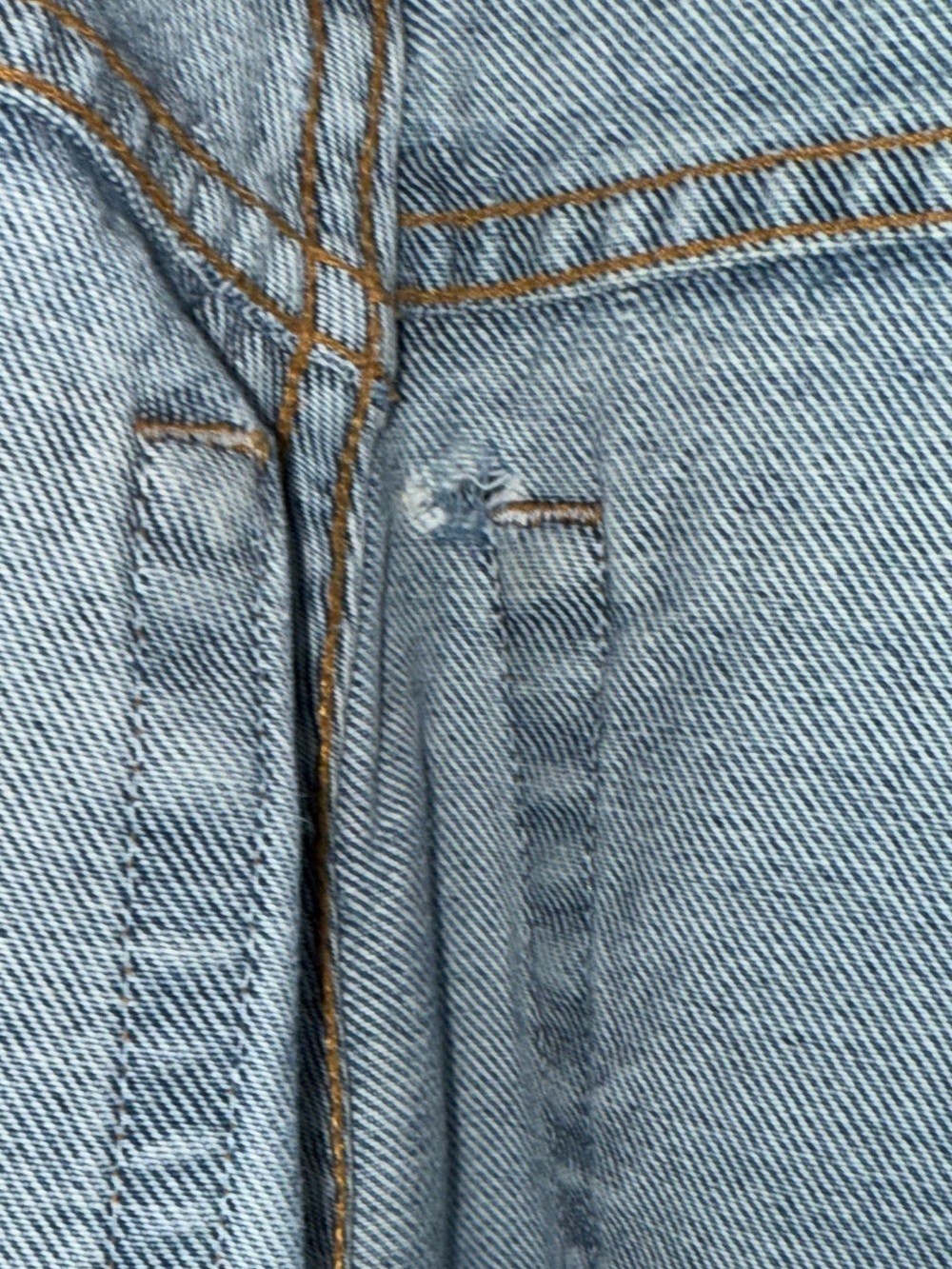 Vintage Gap #3 Classic Fit Light Blue distressed Denim Jeans 100% Cotton - Picture 9 of 14